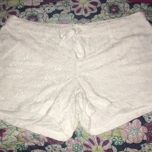 Brand new white lace shorts
